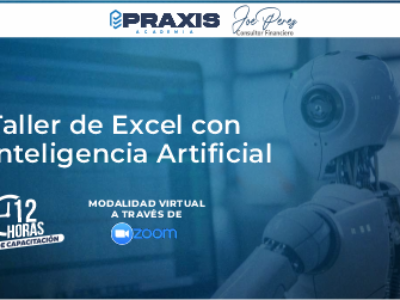 Taller de EXCEL intermedio para contadores realizado los días 15,16,20 Y 21 de octubre con una duración de 12 horas.