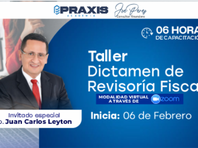 revisoria fiscal web TALLER DICTAMEN DE REVISORÍA FISCAL Realizado los días 18 y 19 de febrero de 2026 con una duración de 6 horas