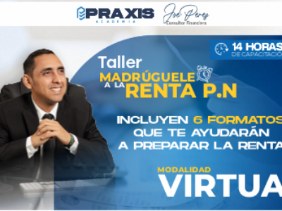 TALLER DE IMPUESTO DE RENTA PERSONA NATURAL (Virtual) Realizado los días 26,27, 28 de mayo y 02 de junio con una duración de 14 horas