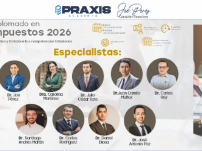 Diplomado de impuestos (2026) realizado del día 07 de julio hasta el 07 de octubre del 2026 con una duración de 100 horas.