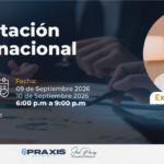 Taller de Tributación internacional realizado los días 09 y 10 de septiembre 2026 con una duración de 07 horas.